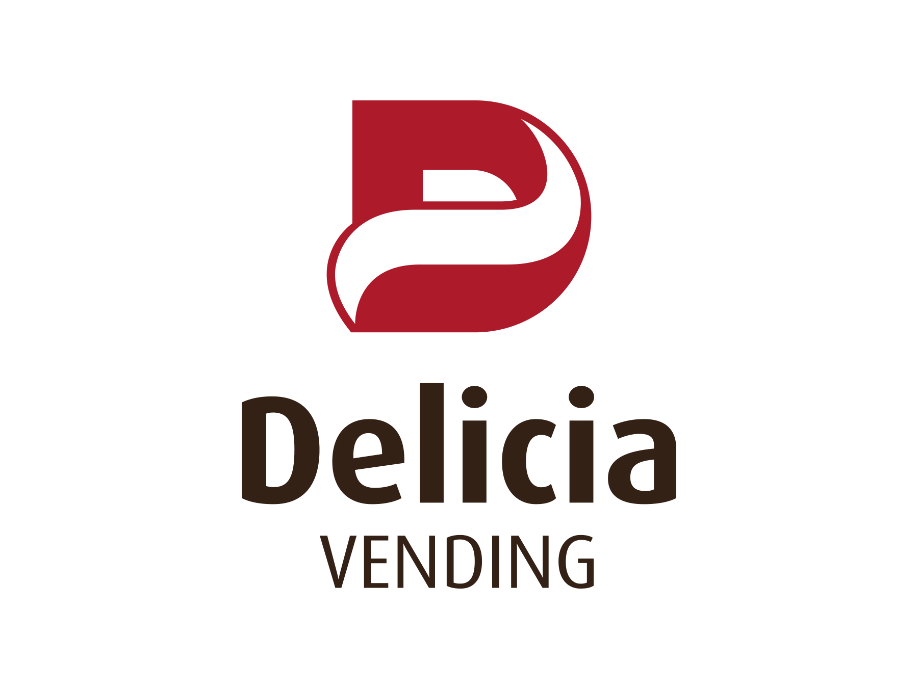 Графичен знак и логотип Delicia vending.