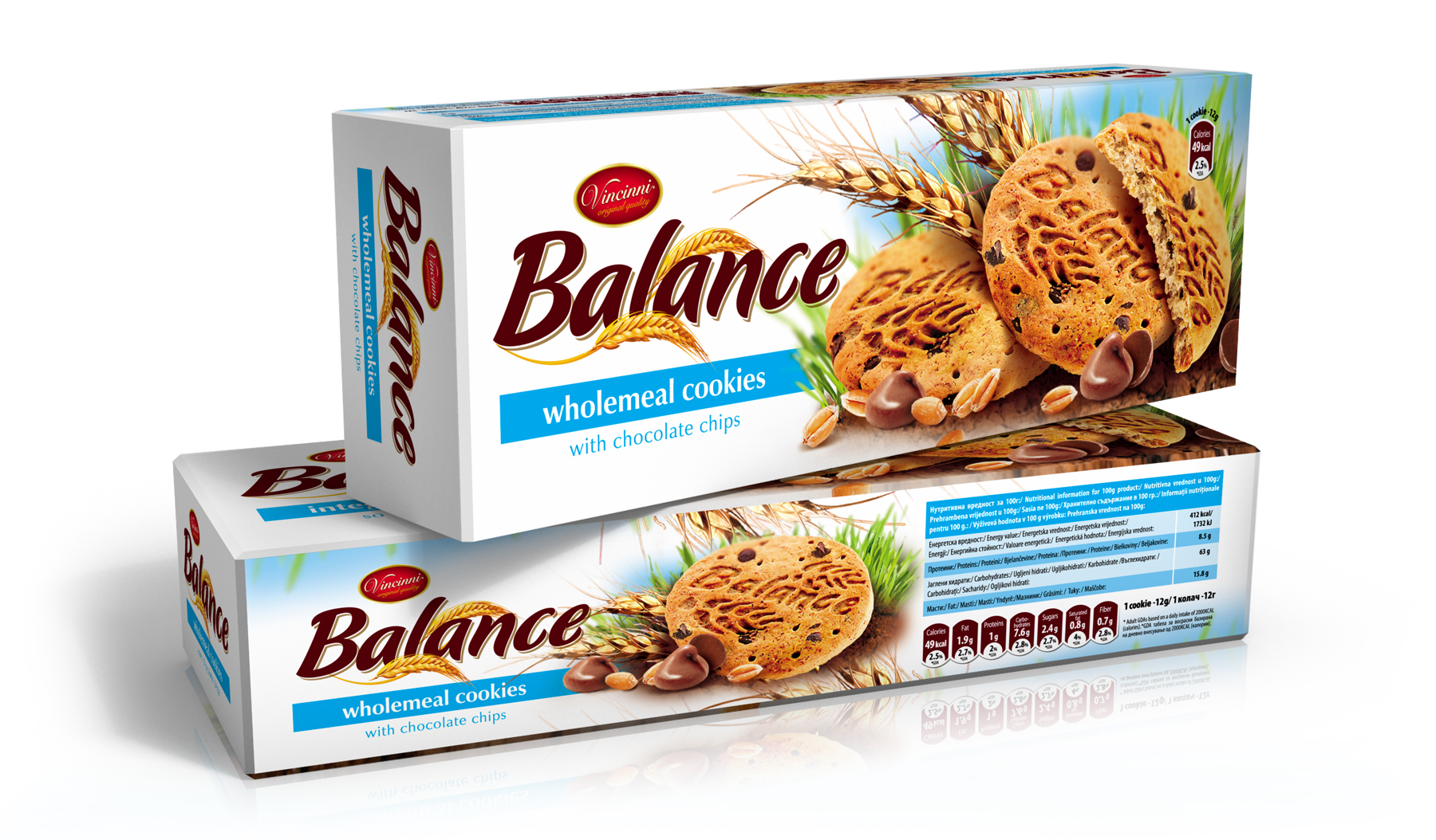 Balance wholemeal cookies. Chocolate Chips
