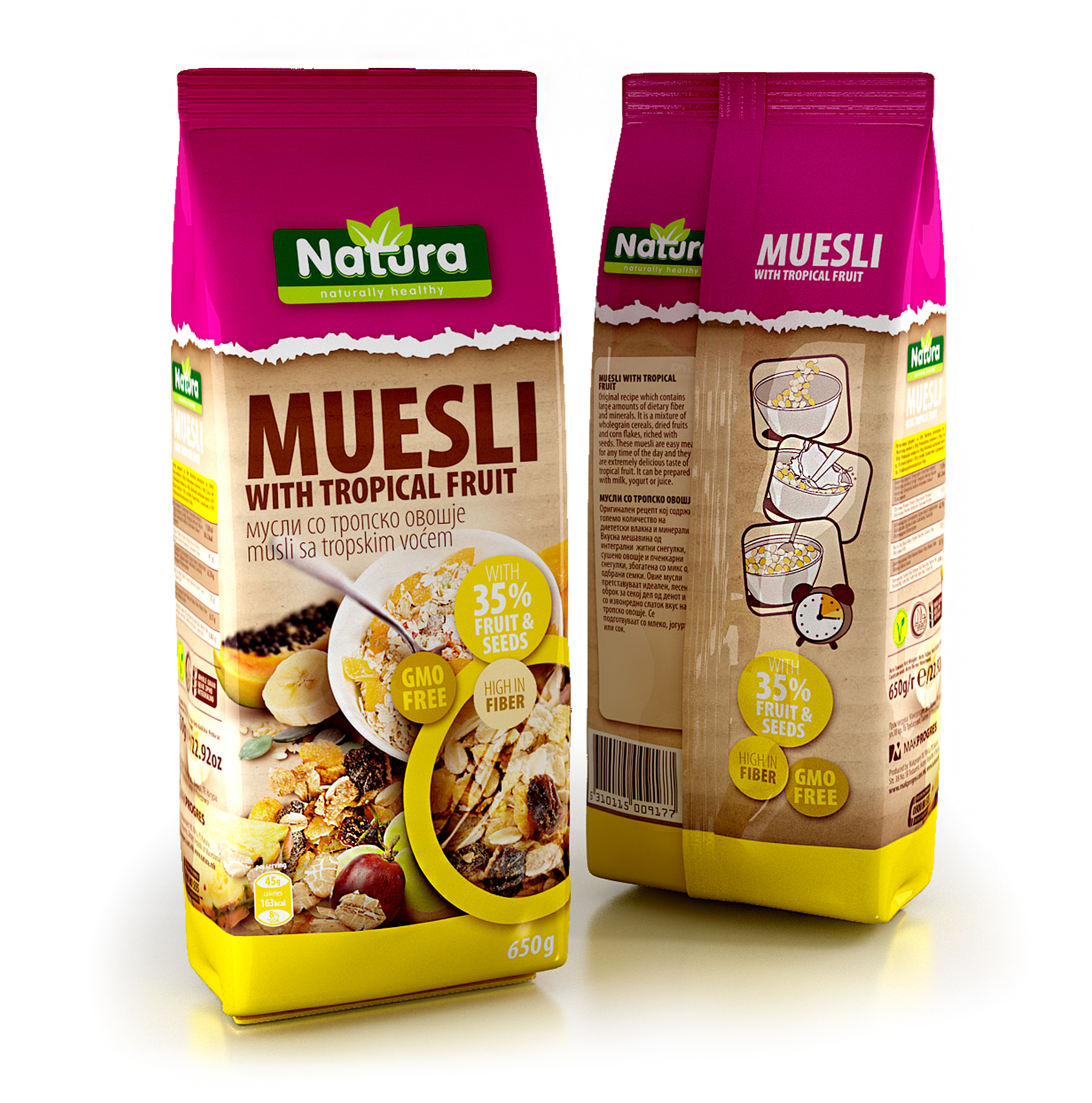 Natura Muesli. Tropical Fruit.