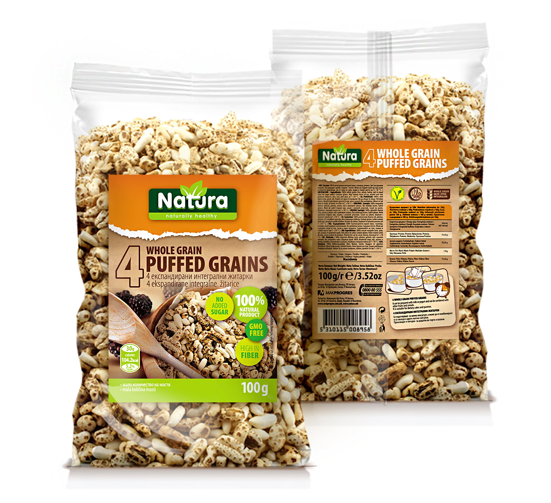 Puffed grains.