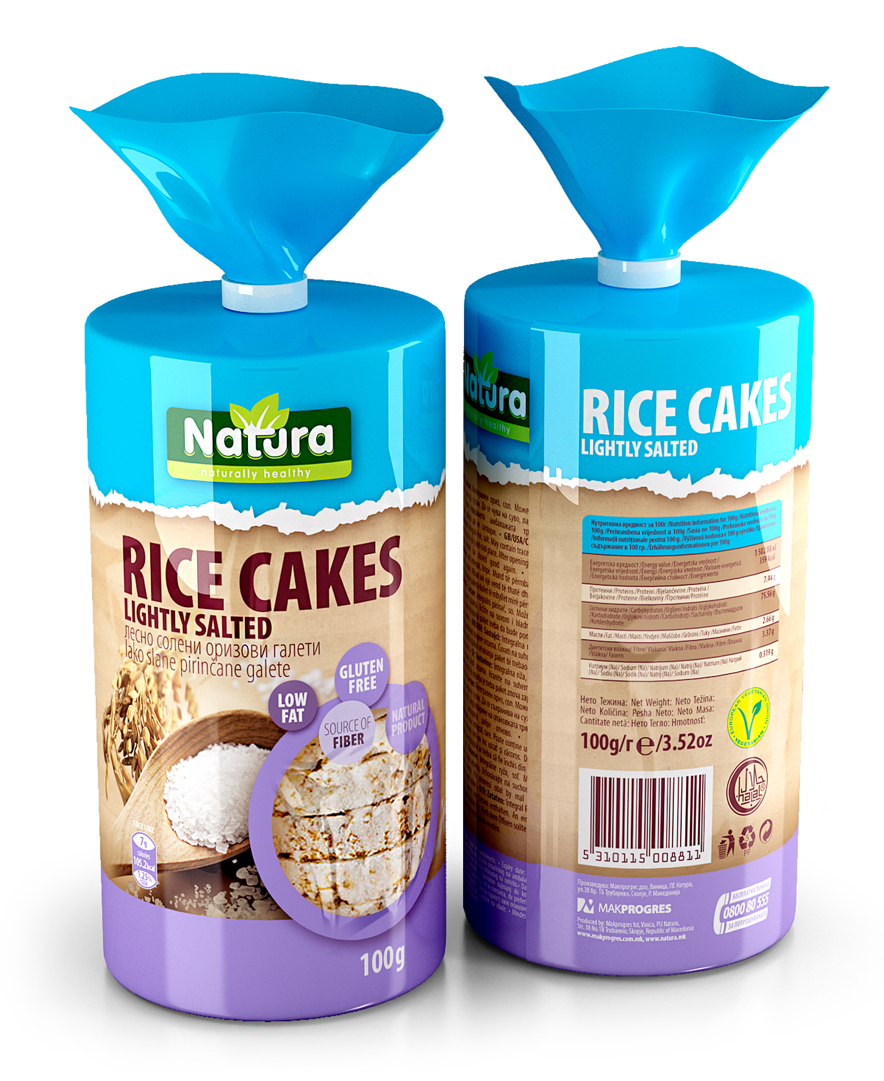 Rice cakes lightly salted
