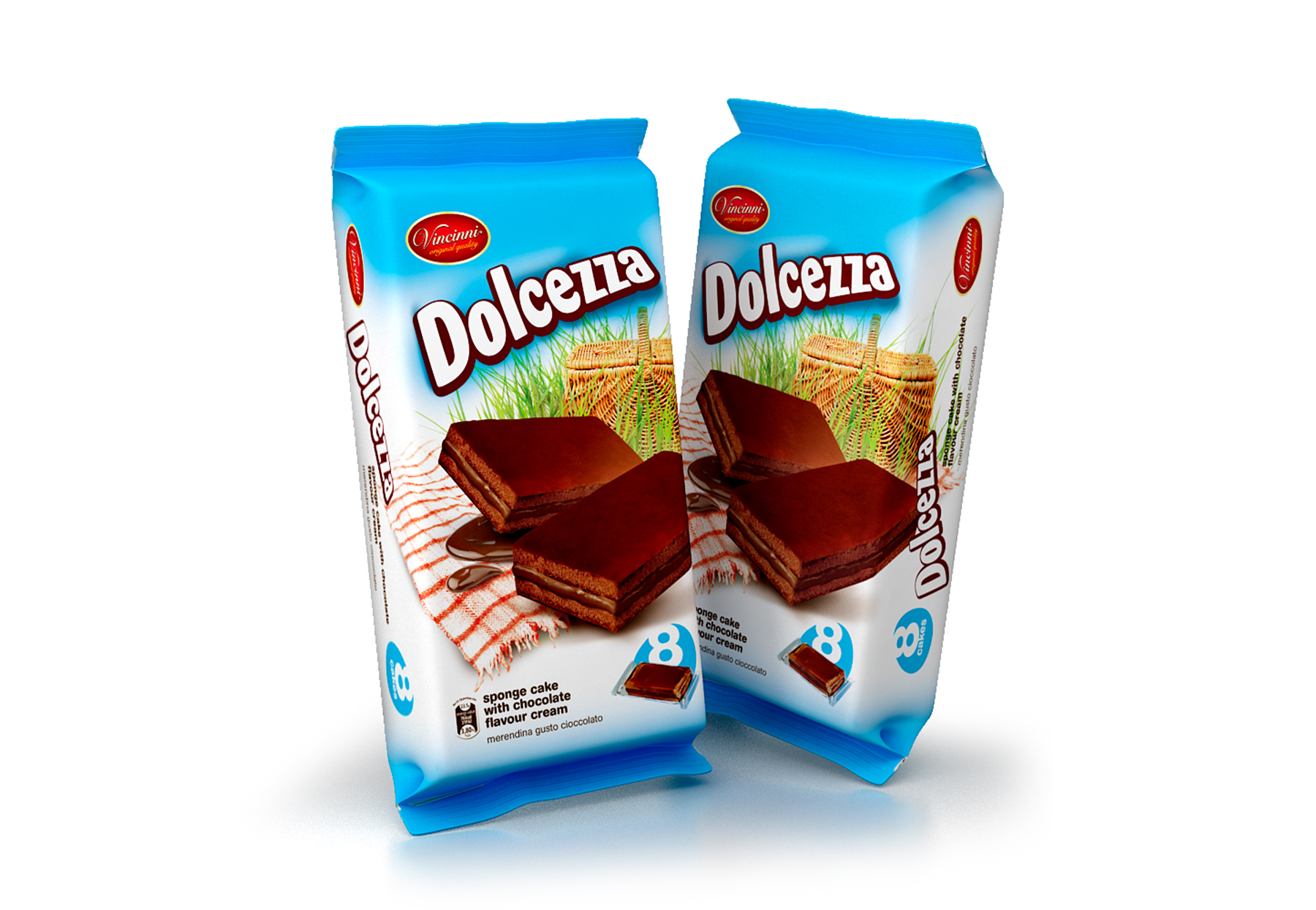 Dolcezza редизай. Sponge cake with chocolate flavour cream
