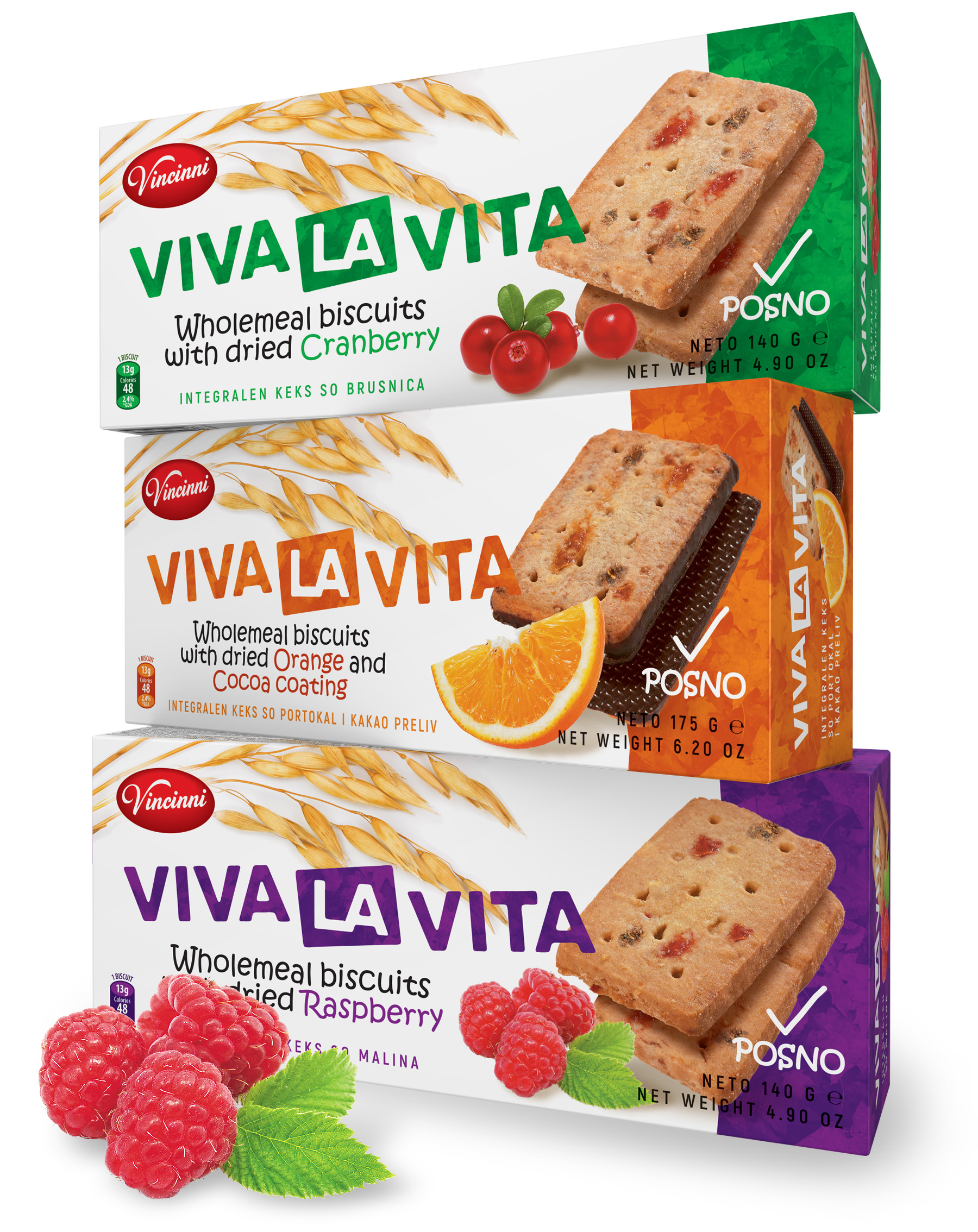 Пълнозърнести бисквити Viva la Vita