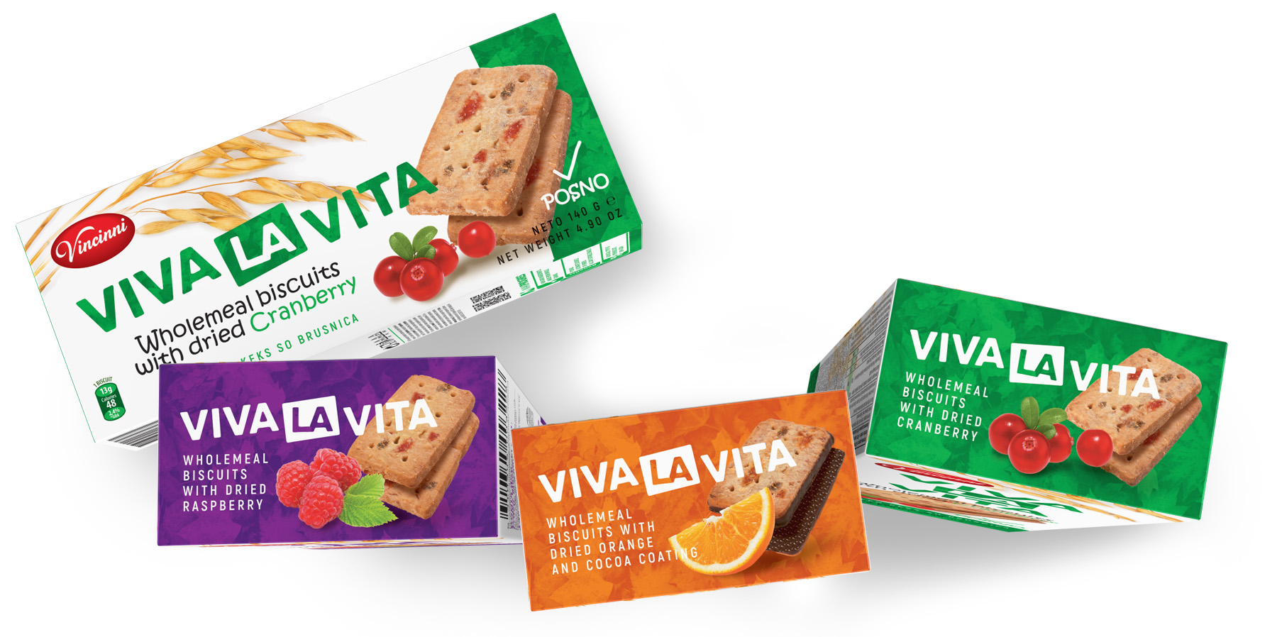 Пълнозърнести бисквити Viva la Vita